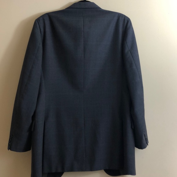 Gentry “Trim Fit” Gray Blazer w/ Thin Stripes 42L - Picture 6 of 8